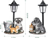 Garden Statues, Solar Garden Sculptures & Statues Outdoor with Solar Lights and Flowerpot Funny Garden Decor Housewarming Gifts Lights for Patio Yard, Balcony Decorations (Dog and Cat)