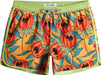 Mens Boys Short 80S 90S Vintage Swim Trunks with Mesh Lining Quick Dry Swim Suits Board Shorts