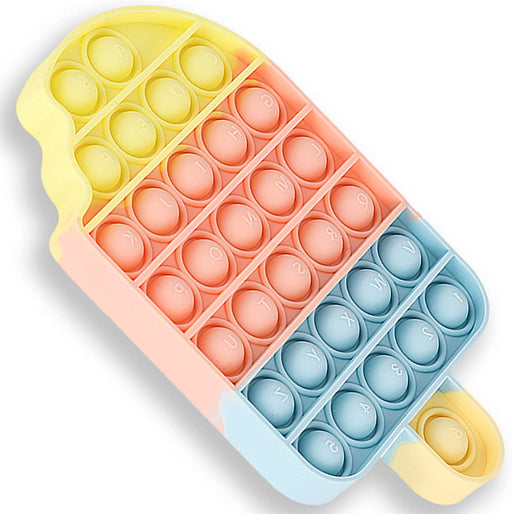 Livingcoral Fidget Toys, Pop Bubble Fidget Sensory Toy, Push Fidget Toy for Kids, Silicone Stress Toys (Ice Cream)