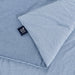 Yarn Dyed Washed Chambray Stripe Reversible Organic Cotton Comforter Set, Full/Queen, Blue, 3-Pieces