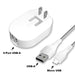 Onn. 4.8A Dual-Port Wall Charging Kit with 3FT Micro-Usb to USB Cable, White,180 Degree Folding and Fridendly Plug,Cell Phone Charger,