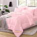 Full Size 7 Pieces Bed in a Bag Bedding Set - Lightweight Pink Comforter Set, All Season Ultra Soft down Alternative Bedding Comforter Set with Comforter, Pillowcases, Flat Sheet, Fitted Sheet