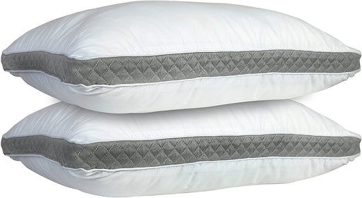 Lux Decor Collection Gusseted Queen Pillows Set of 2 - Comfortable Breathable Bed Pillows for Sleeping (18X26)