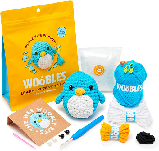 Beginners Crochet Kit with Easy Peasy Yarn, Crochet Kit for Complete Beginners with Step-By-Step Video Tutorials, Pierre the Penguin