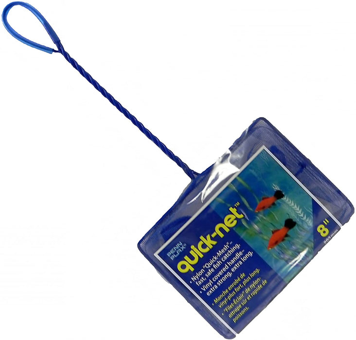 PENN-PLAX Quick-Net Aquarium Fish Nets – Durable, Strong, and Safe – Color May Vary (Blue or Green)