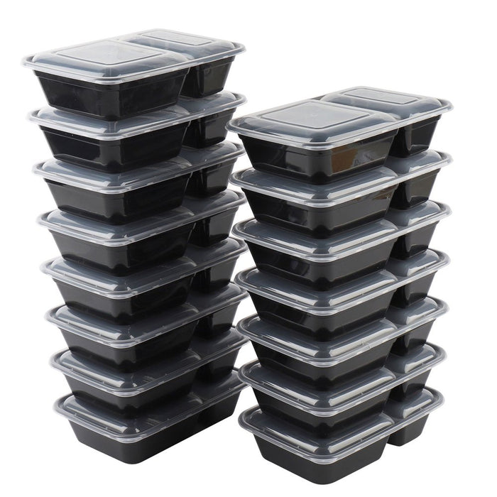 Mainstays 30 Piece 2-Compartment 3.8 Cup Meal Prep Food Storage Container