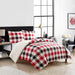 Mainstays Reverse to Sherpa Comforter Set, Full/Queen, Red Plaid, Polyester