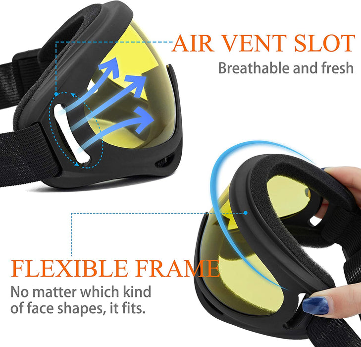 2 Pack Ski Goggles Snowboard Goggles for Men Women & Youth, Snow Goggle