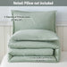 Comforter Full Size Set Sage Green, 3 Pieces Lightweight Bed Solid Summer Bedding Comforters & Sets, Soft All Season Quilt Blanket (79X90In Comforter & 2 Pillowcases)