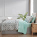 Mainstays Gray Geometric 6 Piece Bed in a Bag Comforter Set with Sheets, Twin
