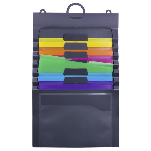 Cascading Wall Organizer, 6 Pockets, Letter Size, Gray/Bright (92060)