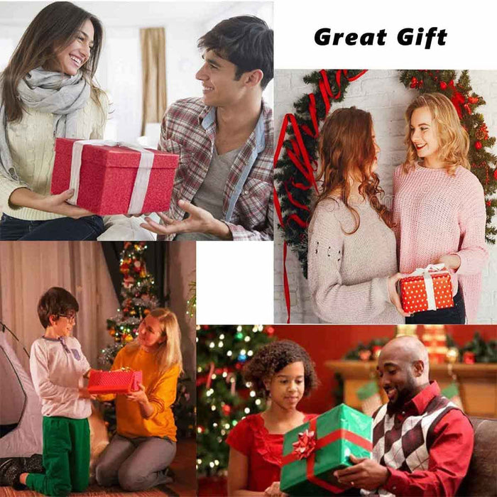 Christmas Comforter Set Queen Size, 3 Piece Boho Bed Set, All Season Microfiber down Alternative Bedding Comforter with 2 Pillow Shams for Teens Girls Women, Red with White Pom