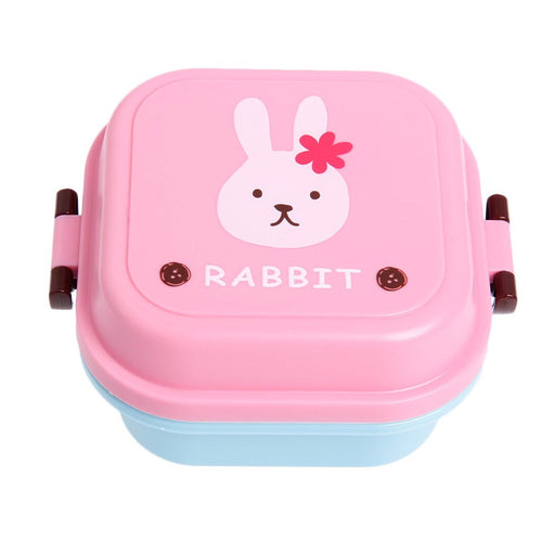 Kids Colorful Cartoon Small Lunch Box Portable Picnic 2 Layer Sealed Food Fruit Container Microwave Storage Bento Box