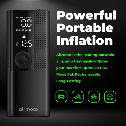 Tire Inflator Portable Air Compressor/Pump for Car Tires W/Digital Tire Pressure Gauge - Air Compressor (120 PSI) - Motorcycle, Electric Bike Pump and Bicycle Pump W/Led Light