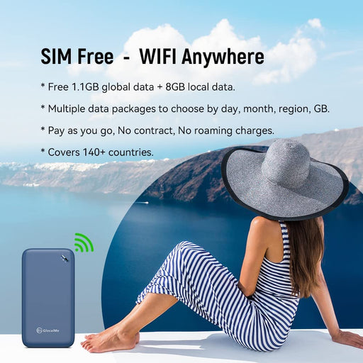 UPP 4G LTE Mobile Hotspot Wifi Router, Available in over 140 Countries, No SIM Card Required, No Roaming Fees, Portable International Hotspot, with Smart Local Network Auto-Selection
