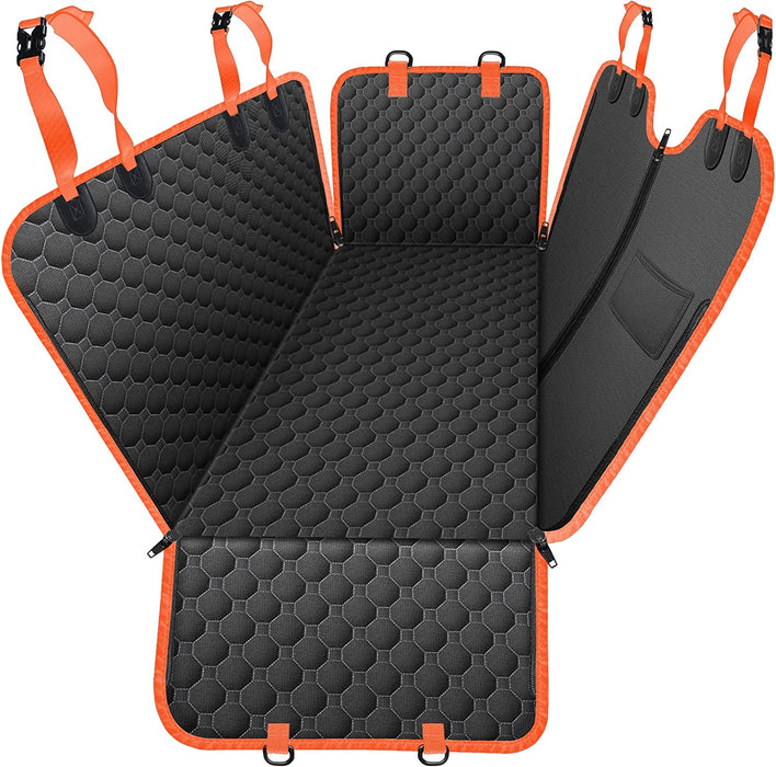 Mancro Dog Car Seat Cover for Back Seat, Waterproof Car Seat Protector for Dogs with Side Flaps, Scratchproof Dog Backseat Cover, Durable Nonslip Dog Hammock for Sedans, Trucks, Suvs, Standard