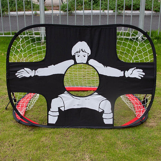 2 in 1 Pop up Kids Soccer Goal Indoor/Outdoor Soccer Target Net for Improving Passing and Shooting Accuracy for Backyard Indoor Outdoor Sports