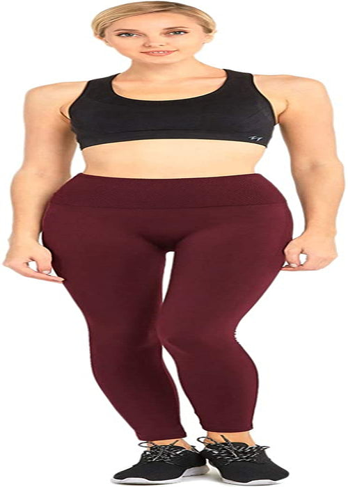 Leggings - Women'S Fleece Lined Solid Color High Waist Full Length Winter Leggings