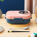 1100Ml Bento Lunch Box Leak-Proof Stackable 2 Layers Lunch Containers with Bowl Reusable Healthy Stainless Steel Food Storage Box Portable Food Box with Spoon Chopsticks