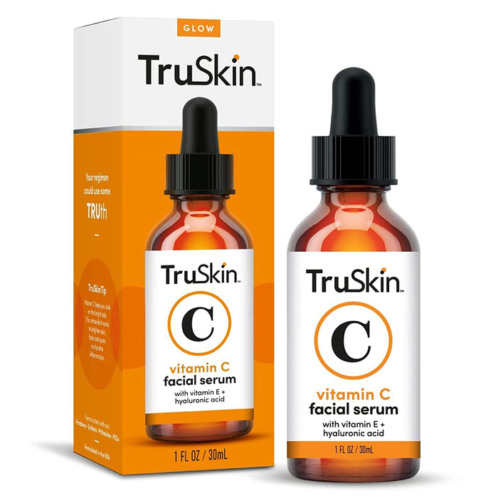 Truskin Vitamin C Serum for Face – anti Aging Face Serum with Vitamin C, Hyaluronic Acid, Vitamin E – Brightening Serum for Dark Spots, Even Skin Tone, Eye Area, Fine Lines & Wrinkles, 1 Fl Oz