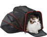 Expandable Cat Carrier Dog Carriers,Airline Approved Soft-Sided Portable Pet Travel Washable Carrier for Kittens,Puppies,Removable Soft Plush Mat and Pockets,Locking Safety Zippers