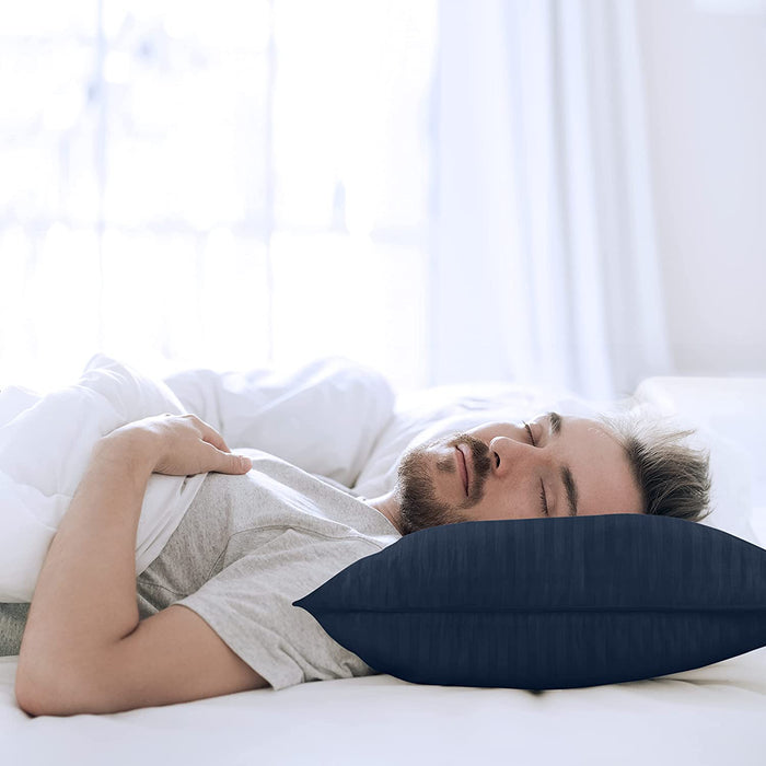 Bed Pillows for Sleeping European Size (Navy), Set of 2, Cooling Hotel Quality, for Back, Stomach or Side Sleepers