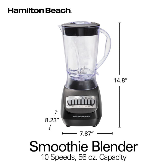 Smoothie Electric Blender with 10 Speeds, 56 Oz. Bpa-Free Plastic Jar, Model 50190