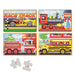 Vehicles 4-In-1 Wooden Jigsaw Puzzles in a Storage Box (48 Pcs) | Fsc-Certified Materials