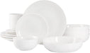 Gibson Home Oslo Porcelain Dinnerware Set, Service for 4 (16Pcs), White