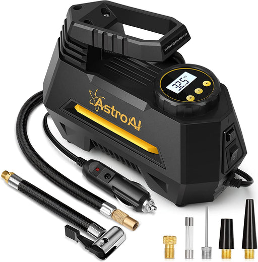 Tire Inflator Portable Air Compressor Air Pump for Car Tires - Car Accessories, 12V DC Auto Tire Pump with Digital Pressure Gauge, 100PSI with Emergency LED Light for Car, Bicycle, Balloons