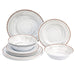 Melamine Dinnerware Set, Service for 4, Traditional Blue and White - Set of 12
