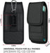 Cell Phone Holster for Iphone 11 12 13 14 Pro Max XR Samsung Galaxy S21 S20 FE S22 plus Ultra S9+ A13 A53 A12 Moto Nylon Belt Clip Card Holder RFID Blocking Pouch Case, Black