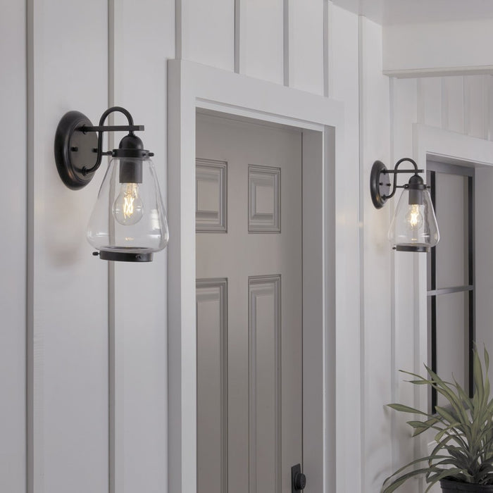 Better Homes & Gardens Outdoor Wall Sconce Black, 1 A19 Bulb Included