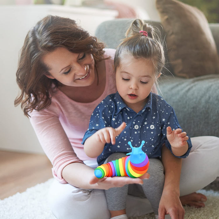 Push Pop Bubble Fidget Slug Sensory Toy - for Autism, Stress, Anxiety - Kids and Adults (Slug)
