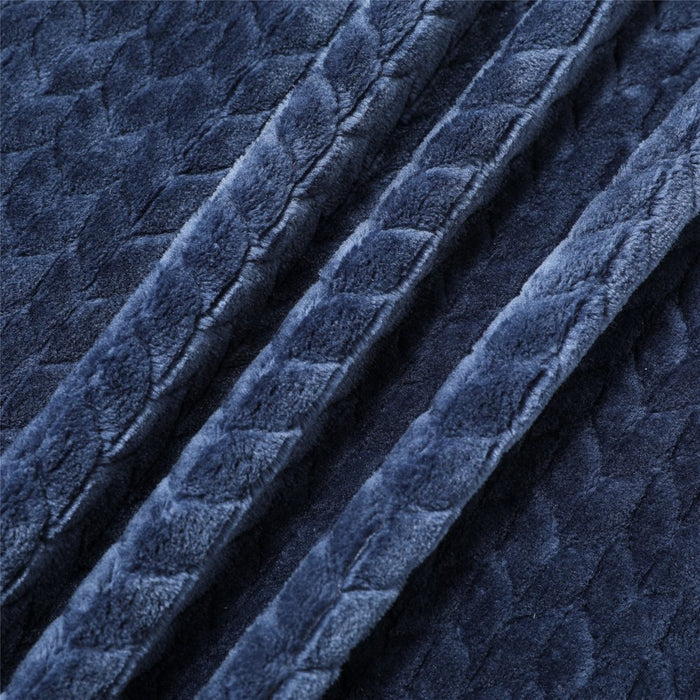 Better Homes & Gardens Indigo Blue Velvet Plush Throw, 50" X 72"