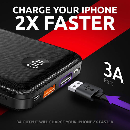 20000Mah Power Bank, 20W Portable Charger with USB PD 3.0 Type C Output, Fast Charging Battery Pack for Cell Phone, Qualcomm Quick Charge for Camera, Android, Iphone, Ipad, Tablet and Etc