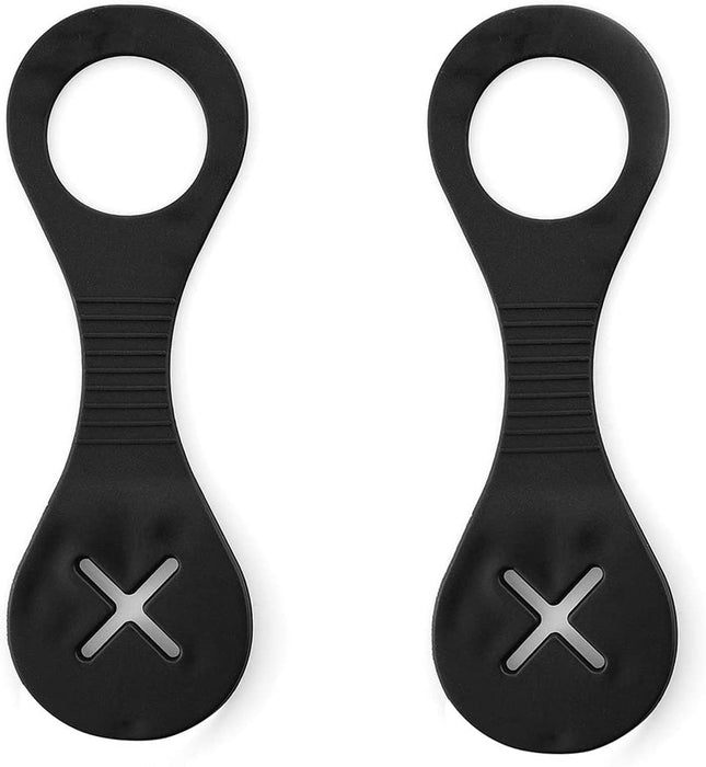 Dog Poop Bag Strong Holder, Leash Waste Bag Carrier, Bicycle Holder, Extra Thick, Black, 2 Pack