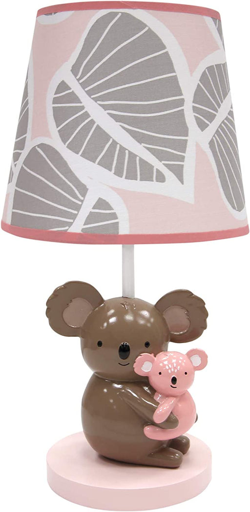 Calypso Lamp Pink/Gray Koala Nursery Lamp with Shade & Bulb