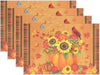 Pfrewn Fall Pumpkin Sunflower Butterfly Placemat Set of 4 Table Mat Autumn Maple Leaf Place Mat Placemat 12" X 18" Dining Home Kitchen Table Decoration