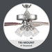 Better Homes & Gardens 52" 5 Blade Satin Nickel Ceiling Fan with 3 Lights