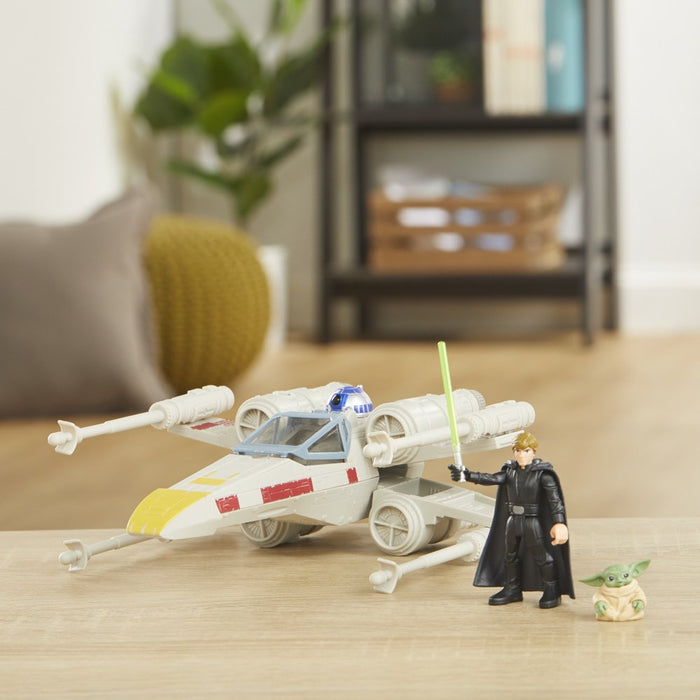 Star Wars Mission Fleet Luke Skywalker & Grogu X-Wing Fighter Action Figure and Vehicle