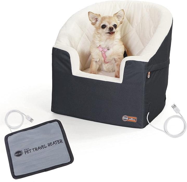 K&H Pet Product Bucket Booster Dog Car Seat, Elevated Pet Car Seat for Small Dogs & Cats Large Realtree Edge Camo
