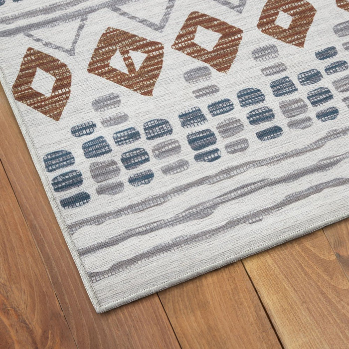 Wanda June Home Geo Washable Area Rug, Cream, 5'2" X 7'2" by Miranda Lambert