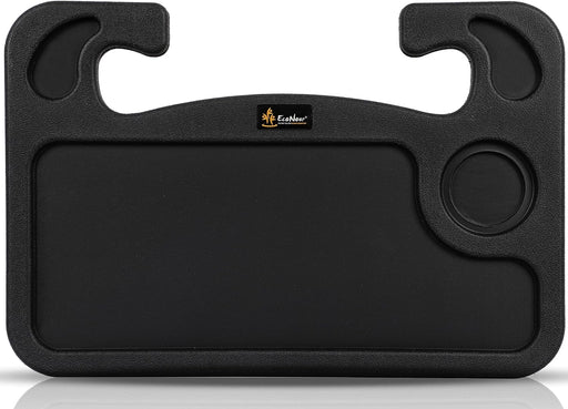 2 in 1 Car Steering Wheel Desk | Steering Wheel Tray for Laptop Car Mount with Pen Holder | Car Food Tray for Eating with Drinks Holder | Multipurpose Travel Car Accessories