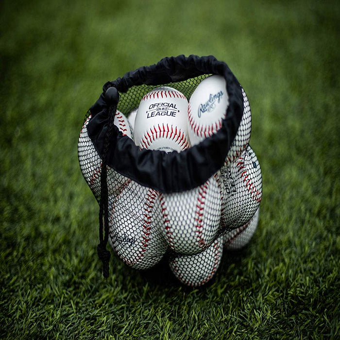 8U Official League OLB3 Practice Youth Baseballs in Mesh Bag, 12 Pieces