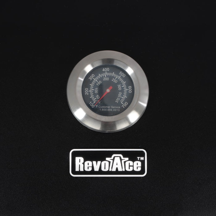 Revoace Dual Fuel Gas & Charcoal Combo Grill, Black with Stainless