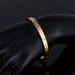 Women'S Stainless Steel Bracelet Jewelry Crystal Bracelet with Cube Zircon Hinge Jewelry Oval Bangle Witness the Gift of Love