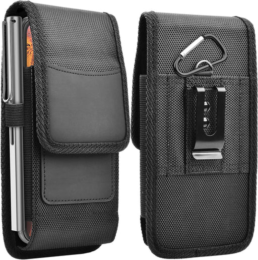 Cell Phone Holster for Samsung Galaxy S22 Ultra S21 S20+ S10 S9 Note 20 A01 A11 A21 A51 A71 A02S A12 A32 A42 A52 A13 Iphone 13 14 Pro Max 12 11 XR 7 8+ Nylon Belt Clip Holster Phone Holder Pouch