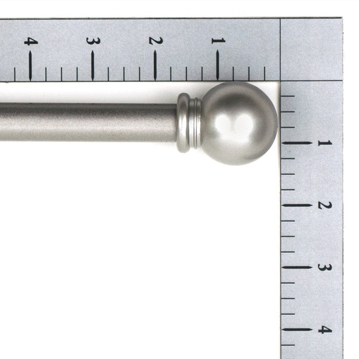 Mainstays 5/8" Nickel Ball Single Curtain Rod, 48-84", Nickel