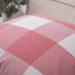 Buffalo Checker Plaid Farmhouse Summer Square Decorative Throw Pillow for Couch, 18" X 18", Pink, White, 2 Pack